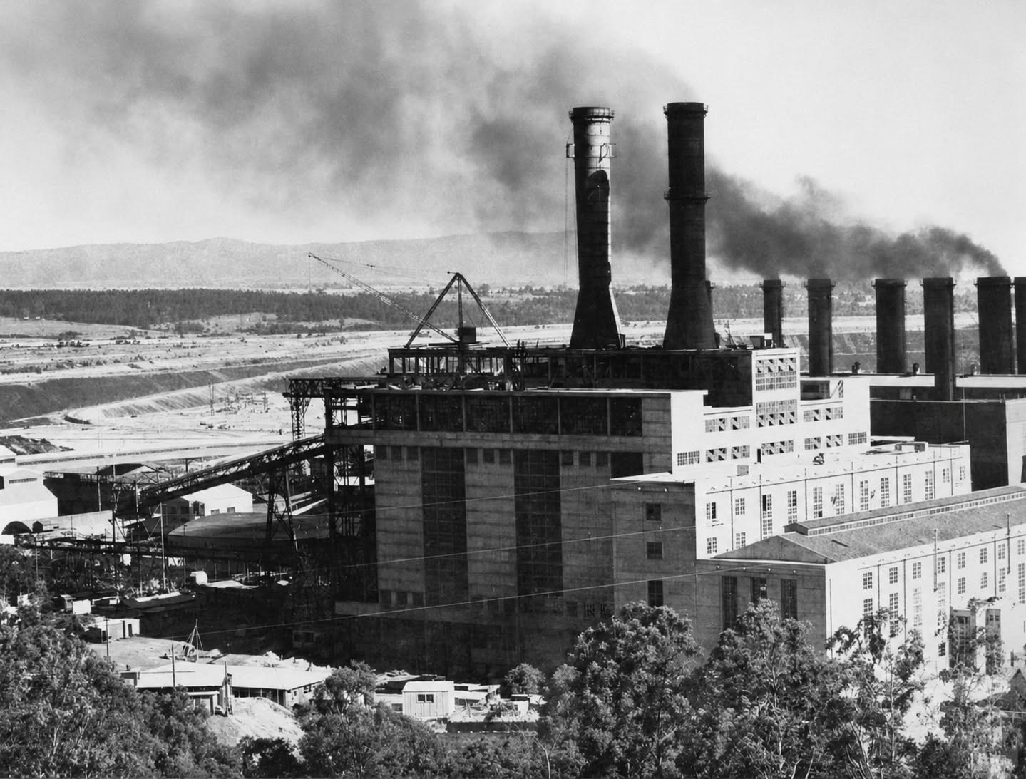 Historical newspaper-style composition about Victorian fuel restrictions and the development of brown-coal energy.